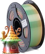 ANYCUBIC Silk Rainbow PLA Filament, Seide Filament 1,75mm, Kontrollierbarer Glanz 3D Drucker Filament, Seidentexturen Prächtige Farbe 1KG Silk Regenbogen