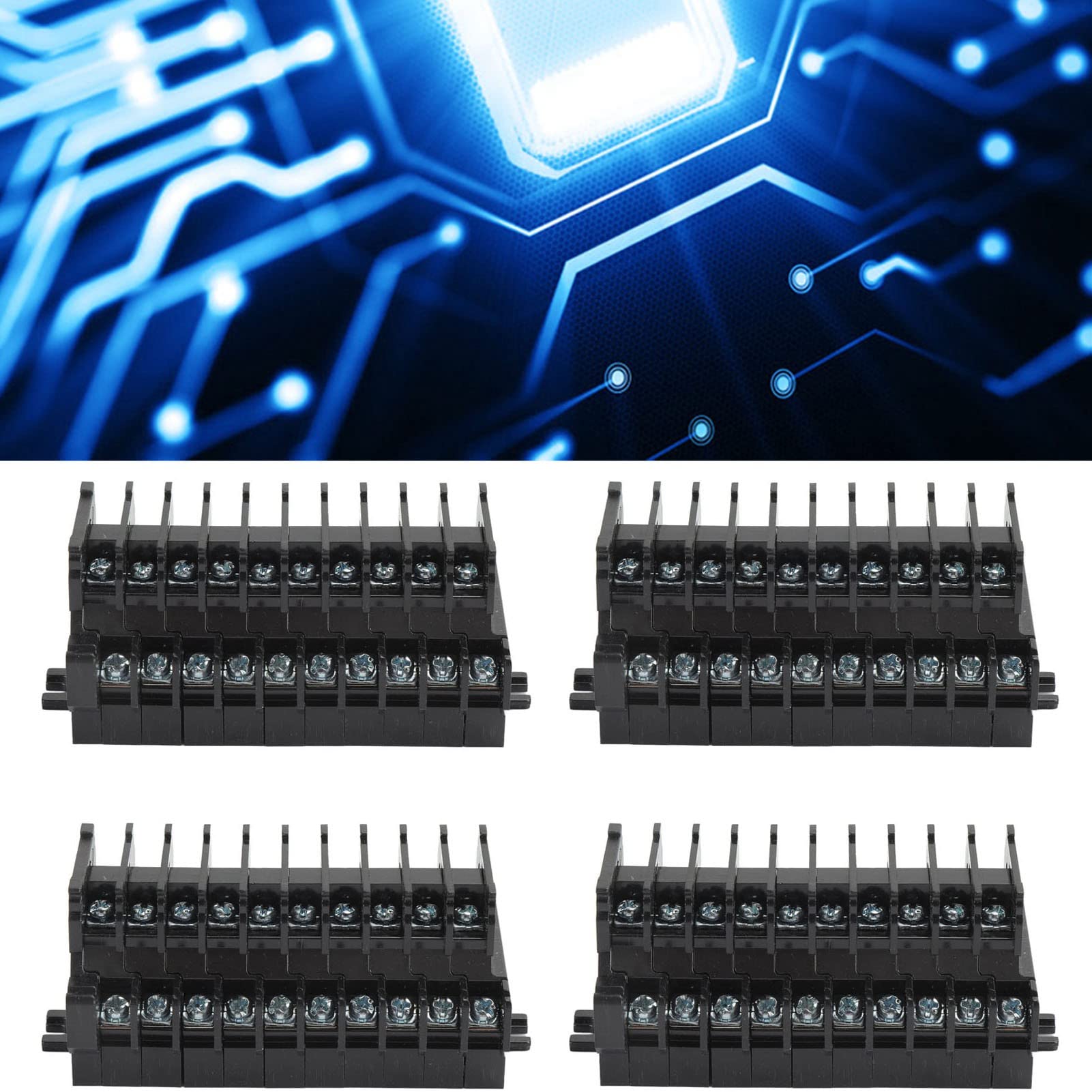 Morsettiera a Vite TBD‑10 Combinazione Doppio Strato in Rame 10A/600V Terminali Connettore Morsettiera PCB