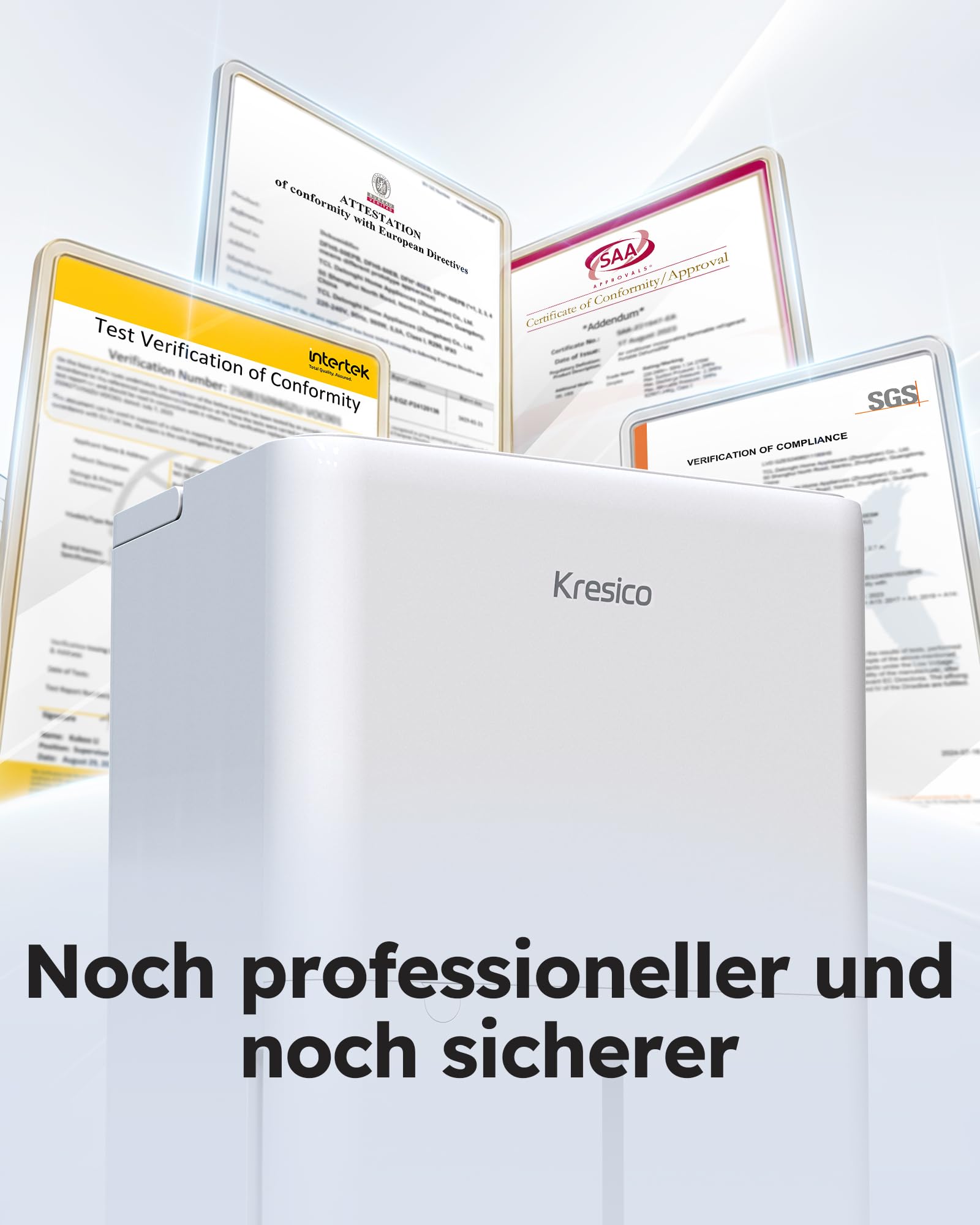Kresico xWolei Luftentfeuchter elektrisch 12L/24h 35dB 122m³ 25m² R290