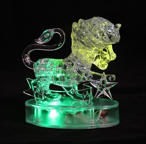 Miniatura 2 de Graces Dawn Crystal Doce Constelaciones Deluxe Rompecabezas 3D Decoración de Cristal Colorido (Leo)