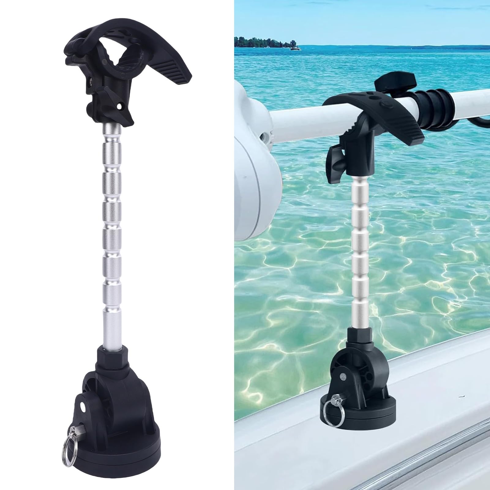 Trolling-Motor-Stabilisator Aus Alu – 360° Verstellbar, Für Kajaks & Boote, Reduziert Vibrationen