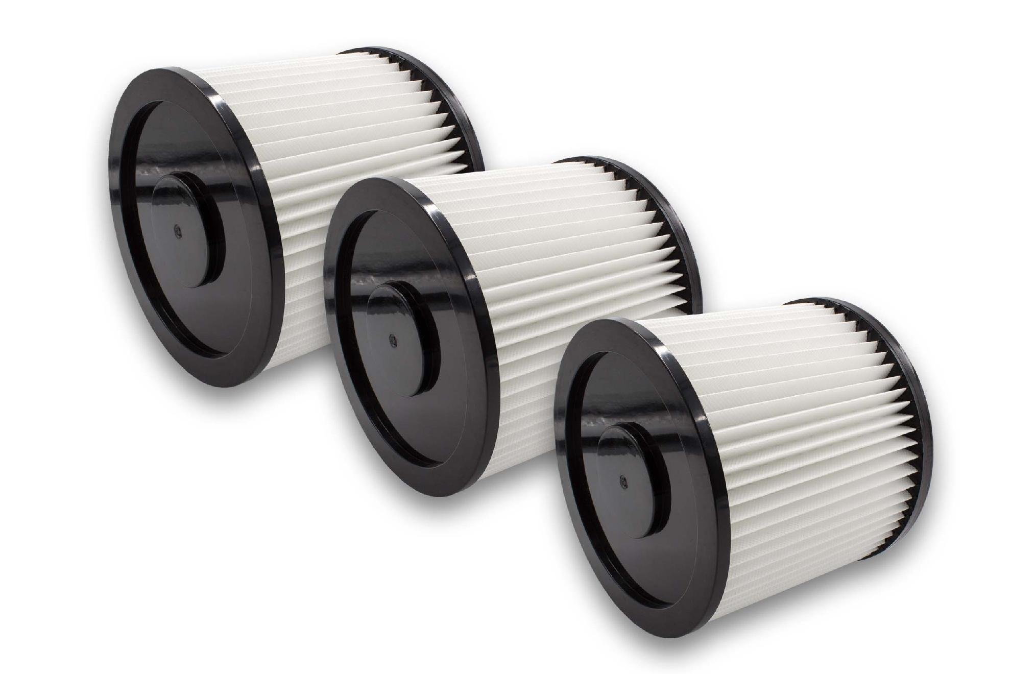 vhbw Set 3X Replacement Filters Compatible with Rowenta ZR-70, ZR-70/1, ZR-701, ZR-80, ZR-81 Wet and Dry Vacuum Cleaner - Cartridge Filter