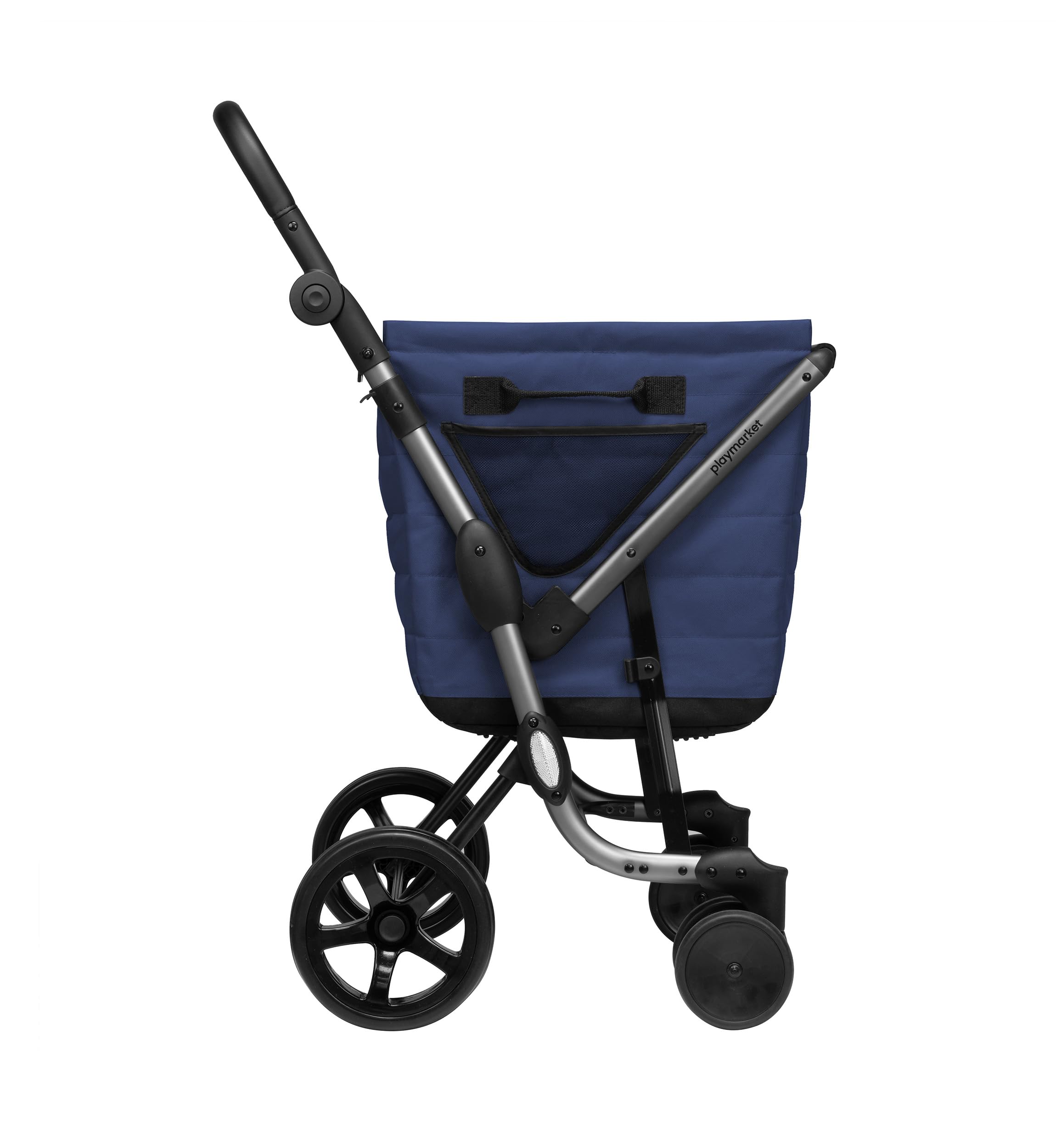 Playmarket We Go Premium. Carro de la Compra Ligero y Plegable. Textil Impermeable sostenible. Manillar Regulable y Ruedas traseras giratorias. Capacidad 55L (Blueberry D4)