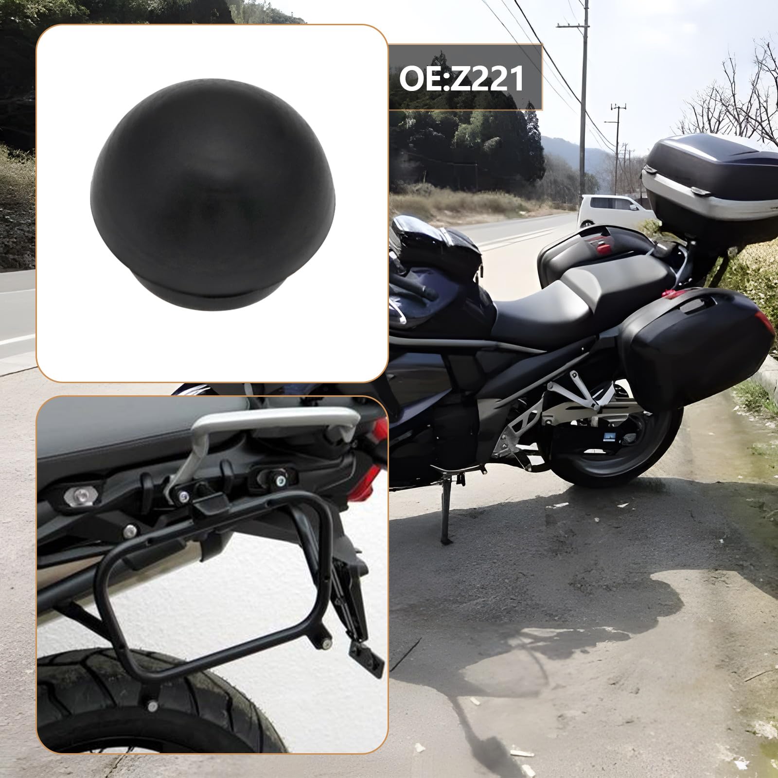 LT Easiyl 8pcs Pannier Rails Rubber Bungs Replacement Part Z221 Suitcase Damping Rubber Plugs Compatible with Kappa Givi Pannier Rails PL PLX PLR & PLXR - Image 2