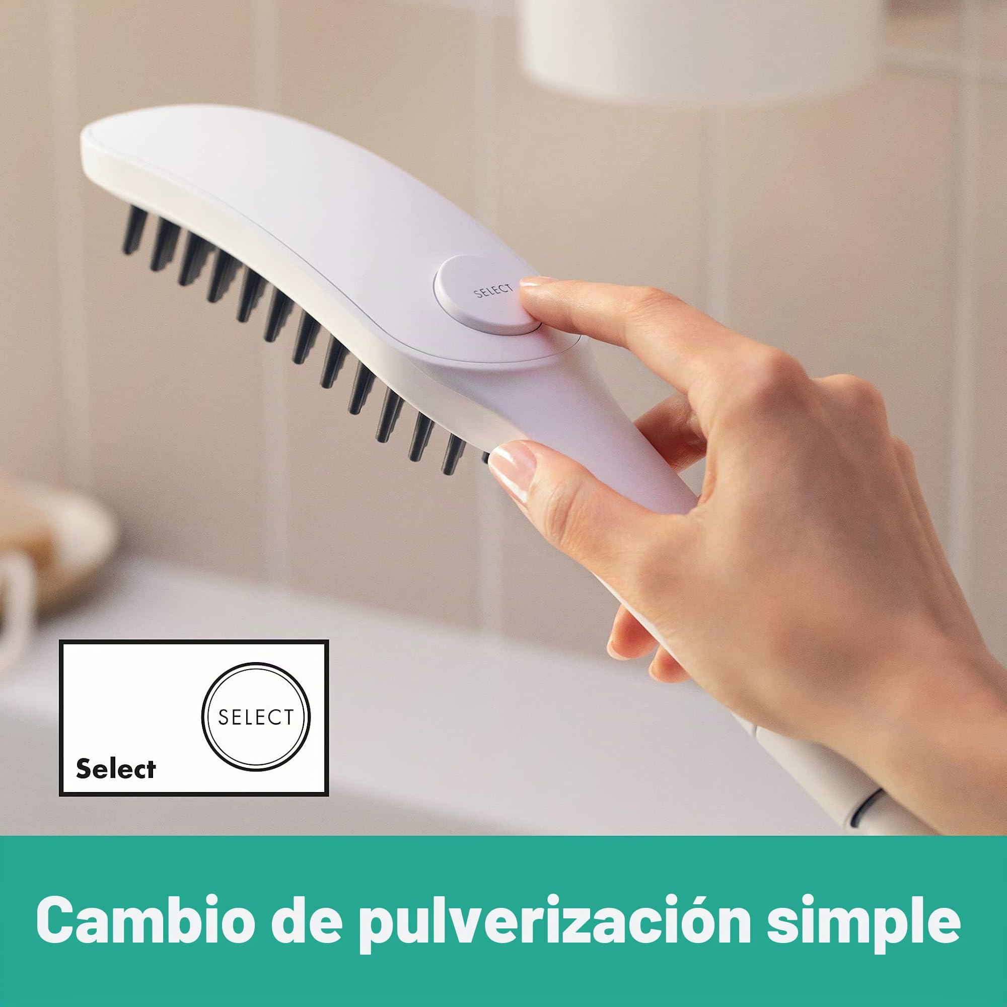 hansgrohe DogShower - ducha para perros con 3 tipos de chorro, ducha de mano para el cuidado del pelaje, con toberas para masaje, blanco mate, 26640700