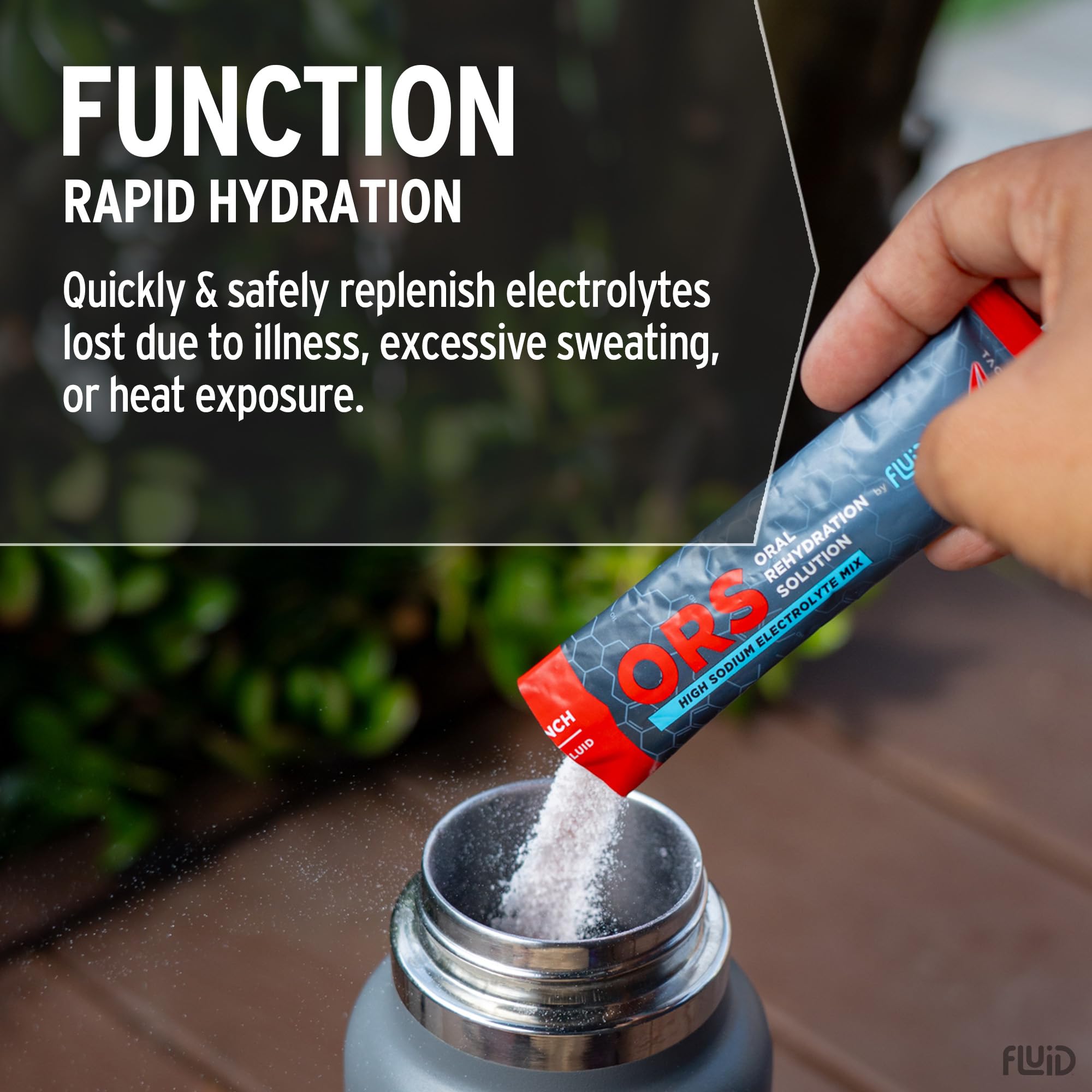 Fluid Tactical - ORS (solution de réhydratation orale), récupération plus rapide, électrolytes de déshydratation extrême, lot de 12