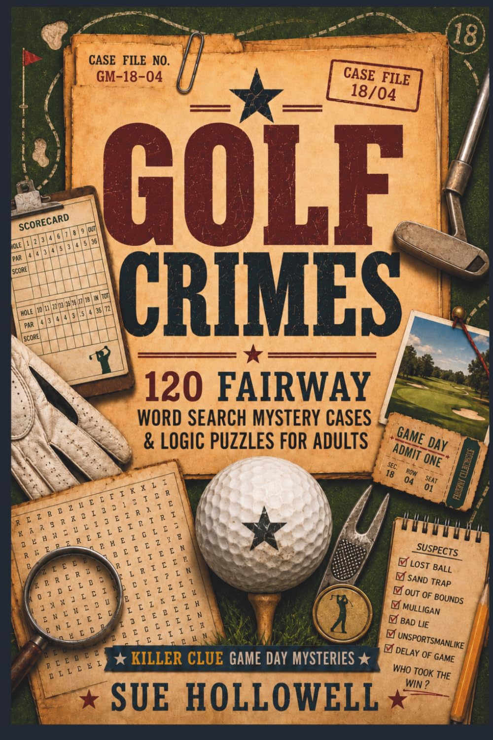 Golf Crimes: 120 Fairway Word Search Mystery Cases & Logic Puzzles for Adults (Killer Clue Game Day Mysteries)