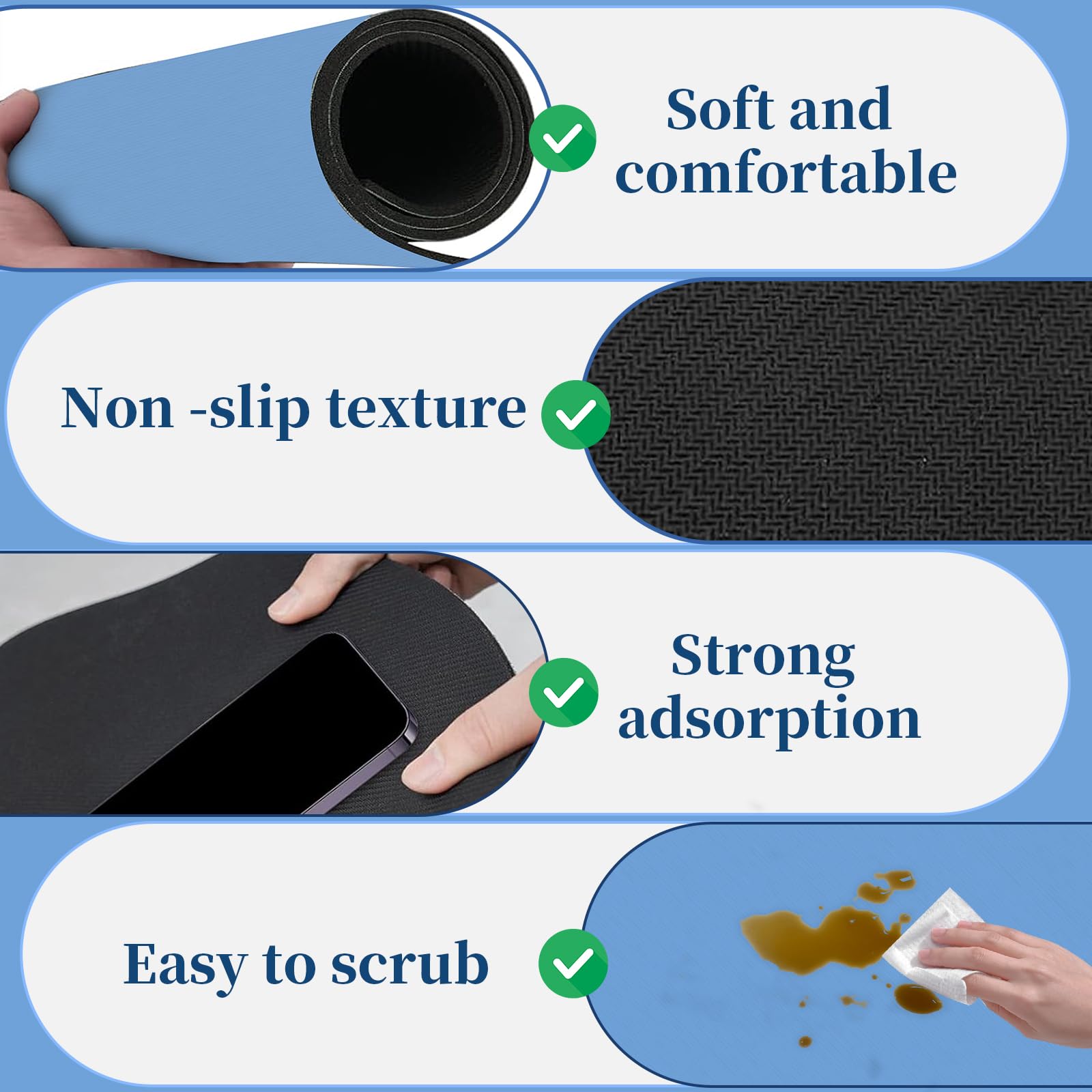 4Pièces Tapis Anti Vibration Machine A Laver,Kit Tapis Machine à Laver