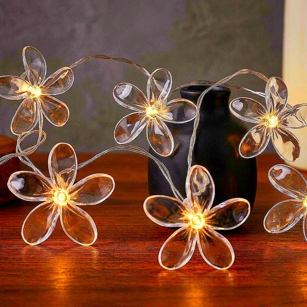 HHMTAKA Flower Fairy String Lights 3M Blossom Lights with 20 LED USB String Lights Spring Decoration for Indoors,Bedroom,Christmas Décor