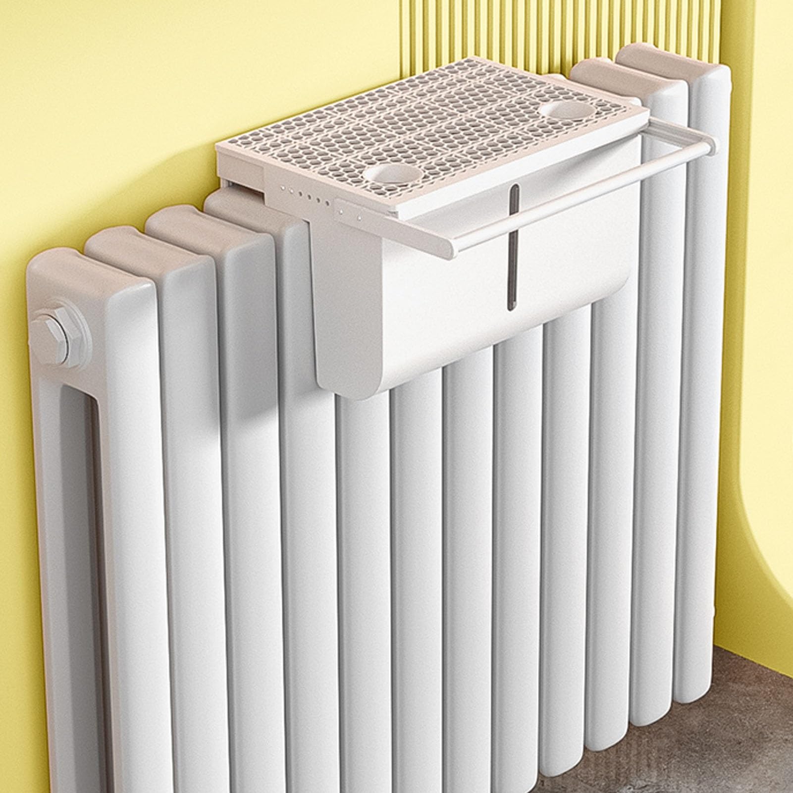 Humidificateur de radiateur 2.8L avec tige rétractable pour le linge et évaporation d'air