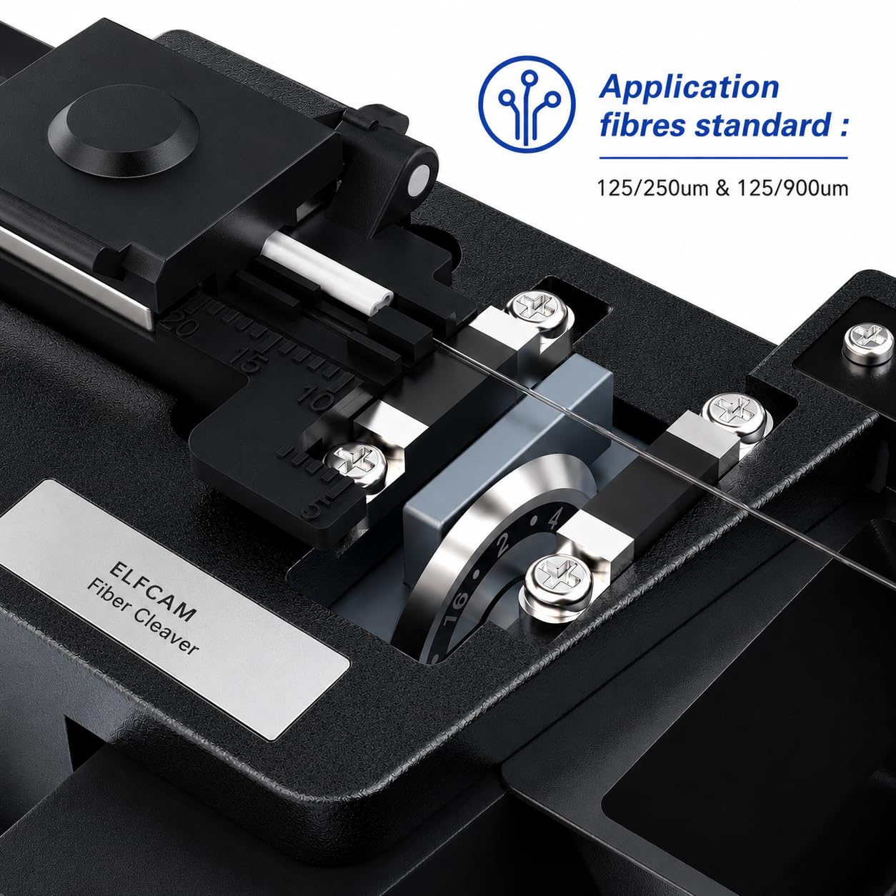 Elfcam® - SE Cliveuse de Grande Précision pour Découpeuse/Cleaver Fibre Optique et Soudeuse à Fibre Optique (SE)