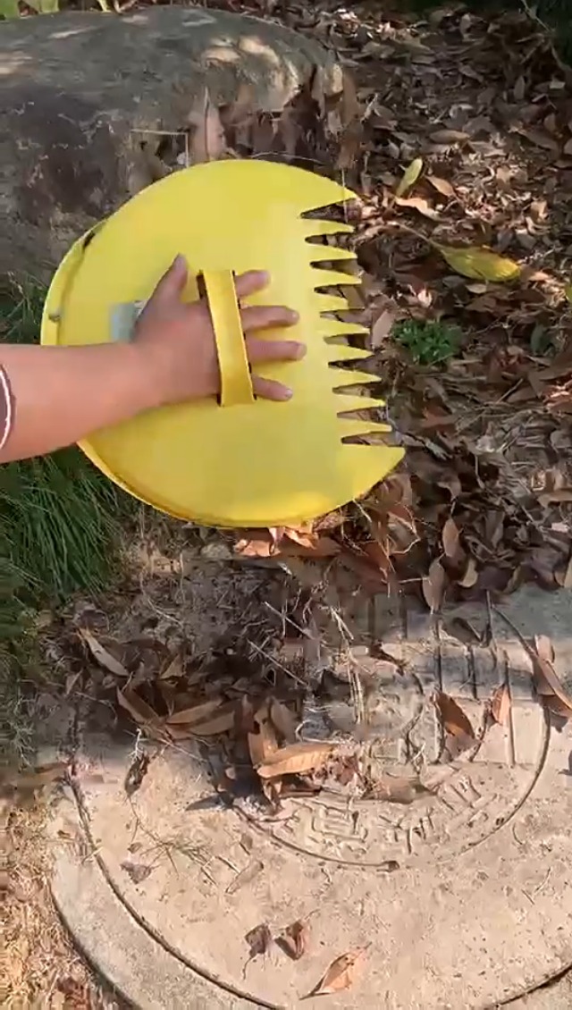 Rastrillos Manuales para Hojas, 1 Par, Amarillo miniatura 7