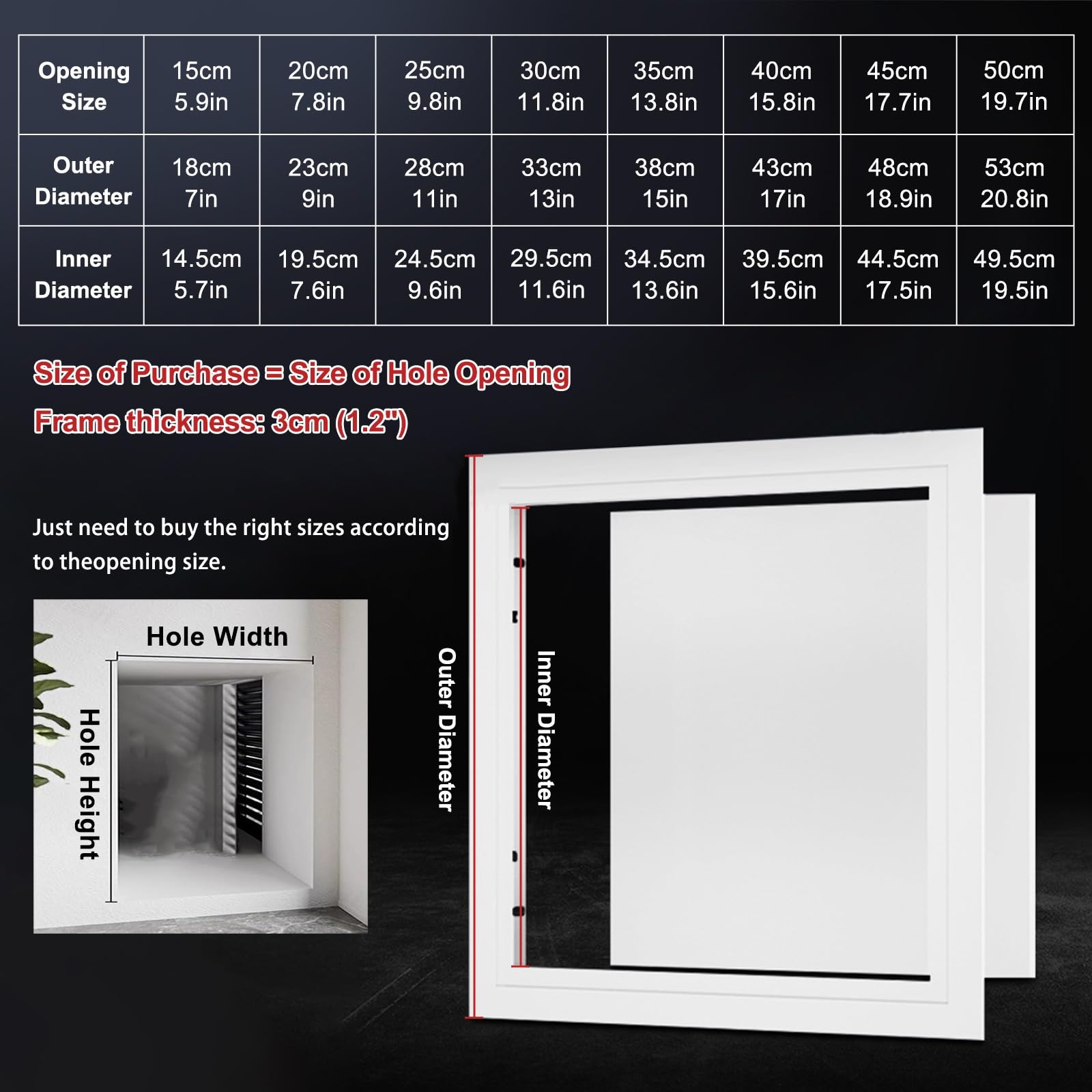 Trampilla Pladur Panel De Acceso Metálico Al Techo, Trampilla Pladur Tapa De Registro Para Ducha De Baño, Aluminio, Incluye Tornillos De Montaje, Puerta De Servicio Oculta(White,50 * 50cm)