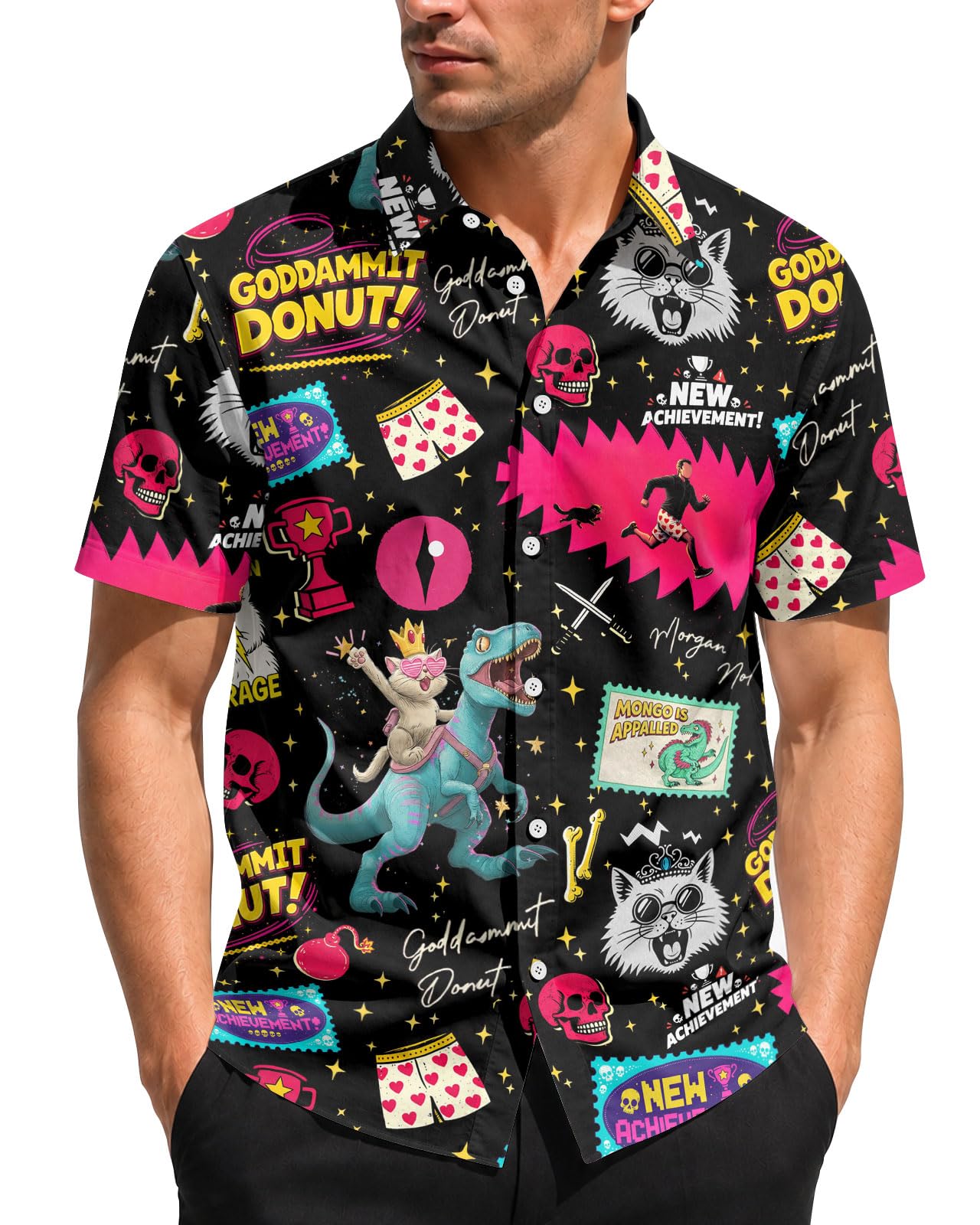 99TIMORO Movie Characters Halloween Shirt for Men Short Sleeve Top