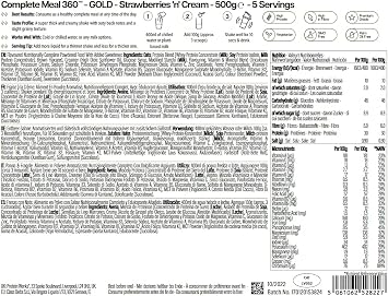Protein Works | Complete Meal 360 - Gold, Strawberries 'n' Cream, 500g