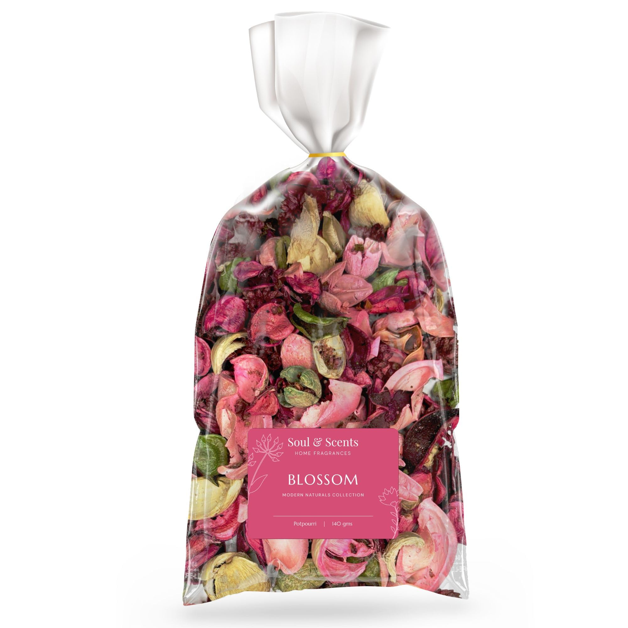 Soul & Scents Blossom Potpourri 140g - Dried Flowers Fine-Living Fragrance, Natural Decoration and Mood Enhancer for Home Decor