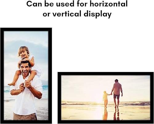 Vista 1109 de Americanflat - Marco para póster de 71 x 74 cm con plexiglás pulido, portarretratos negro de madera industrializada, Epic Collection, marco ancho