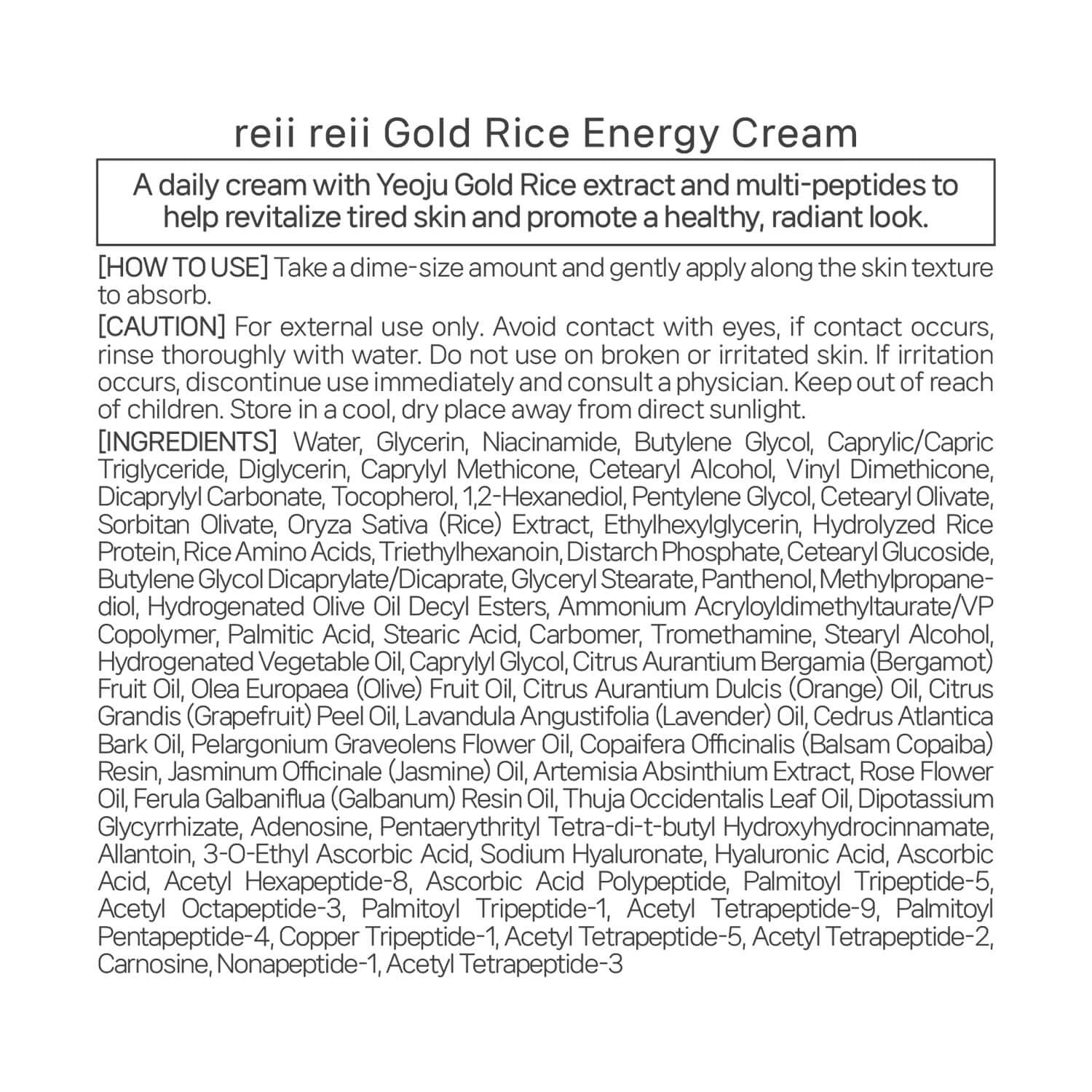 Gold Rice Energy Cream – Heritage Golden Rice Formula for Deep Hydration & Radiant Glow | Vegan Moisturizer with Peptide & Hyaluronic Acid, Korea Skincare(1.69 fl.oz / 50ml) - Image 9