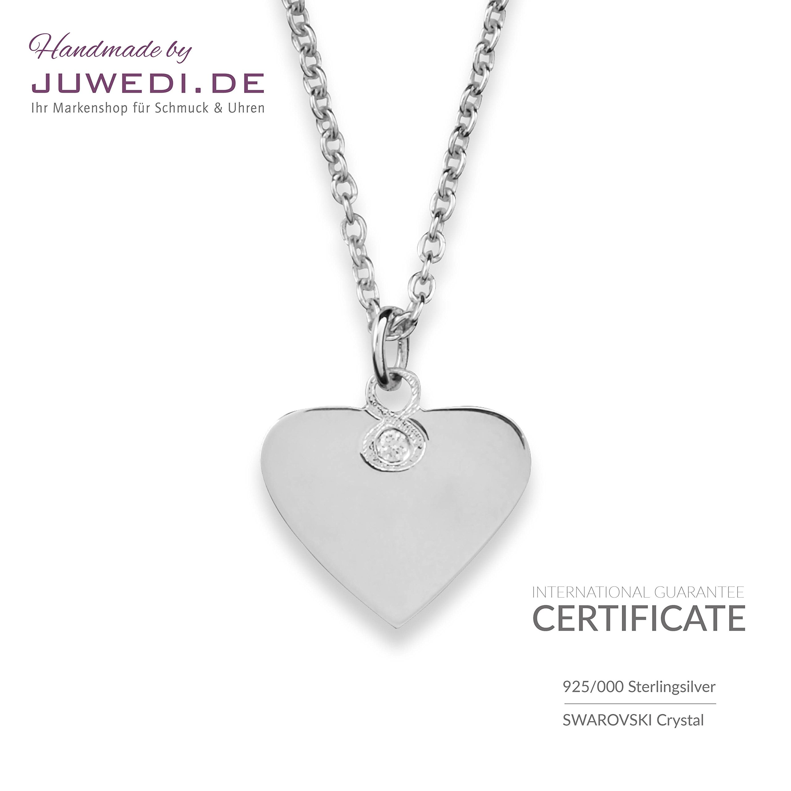 Hals-Kette echt Silber 925 mit Gravur - Herz Namenskette, Geschenke für besondere Frauen