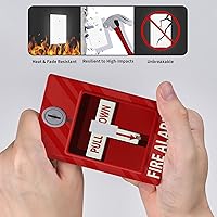 Vista 5 de Cubierta decorativa para interruptor de luz impresa con alarma de incendios, placa de pared decorativa de una sola palanca, placa frontal, 4.50 x
