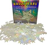 WEINAHY 3D Magic Stars - Display Holographic Colors Under Light Source and Glow in The Dark After Absorb Light Source, Glow in The Dark Stars for Ceiling, Wall Stickers Decal