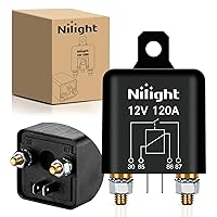Vista 1 de Nilight Relé de Arranque de 120A, Interruptor de Relés Divididos de 4 Pines, 12V Continuo Servicio Pesado SPST Alta Corriente 4 Terminales Control