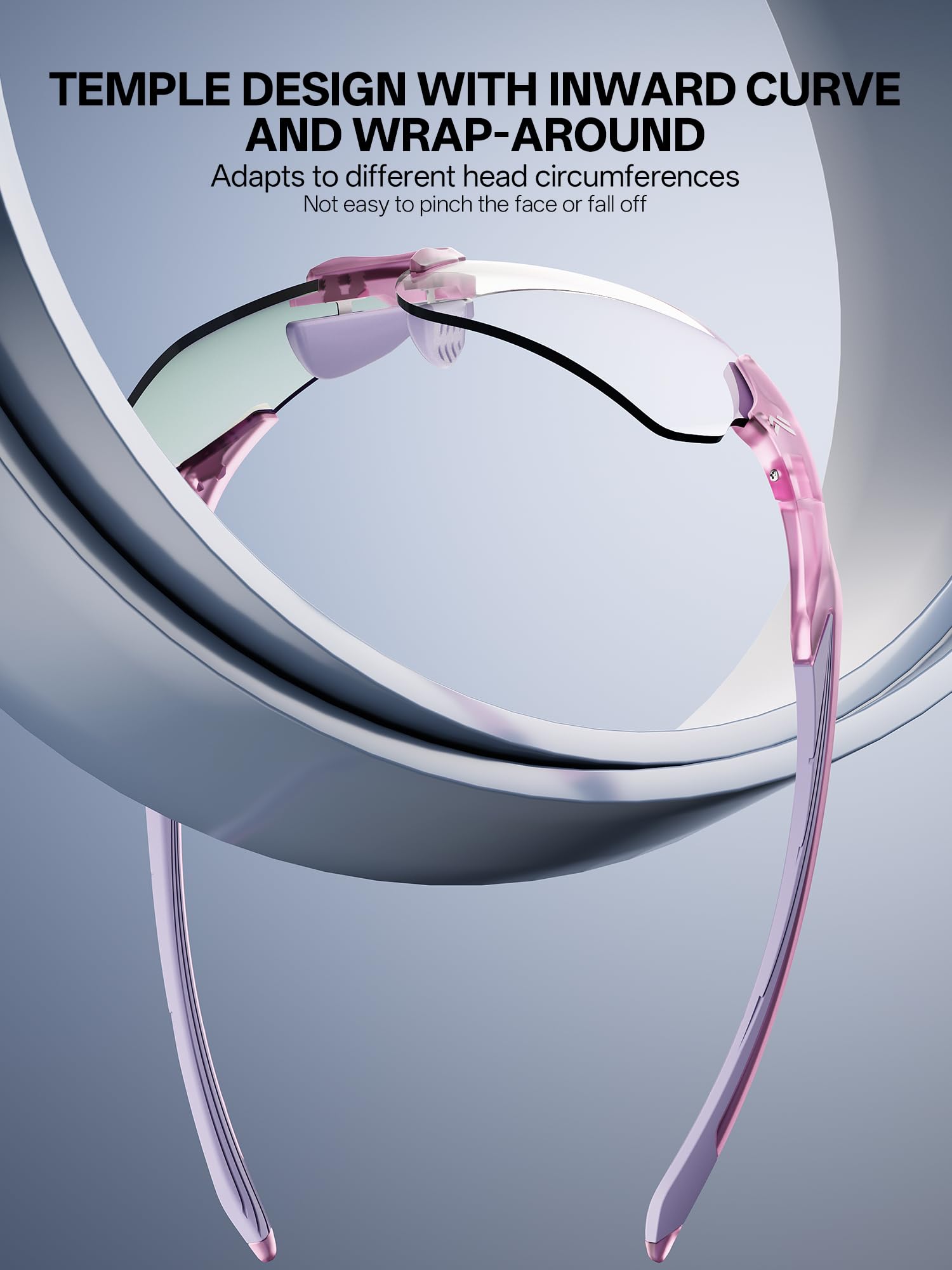 KAPVOE Gafas de Sol Deportivas Fotocromáticas para Hombre Mujer, Gafas UV400 sin Marco 22g con Almohadilla Nasal de Silicona Ajustable, Running Ciclismo Béisbol Conducción K108