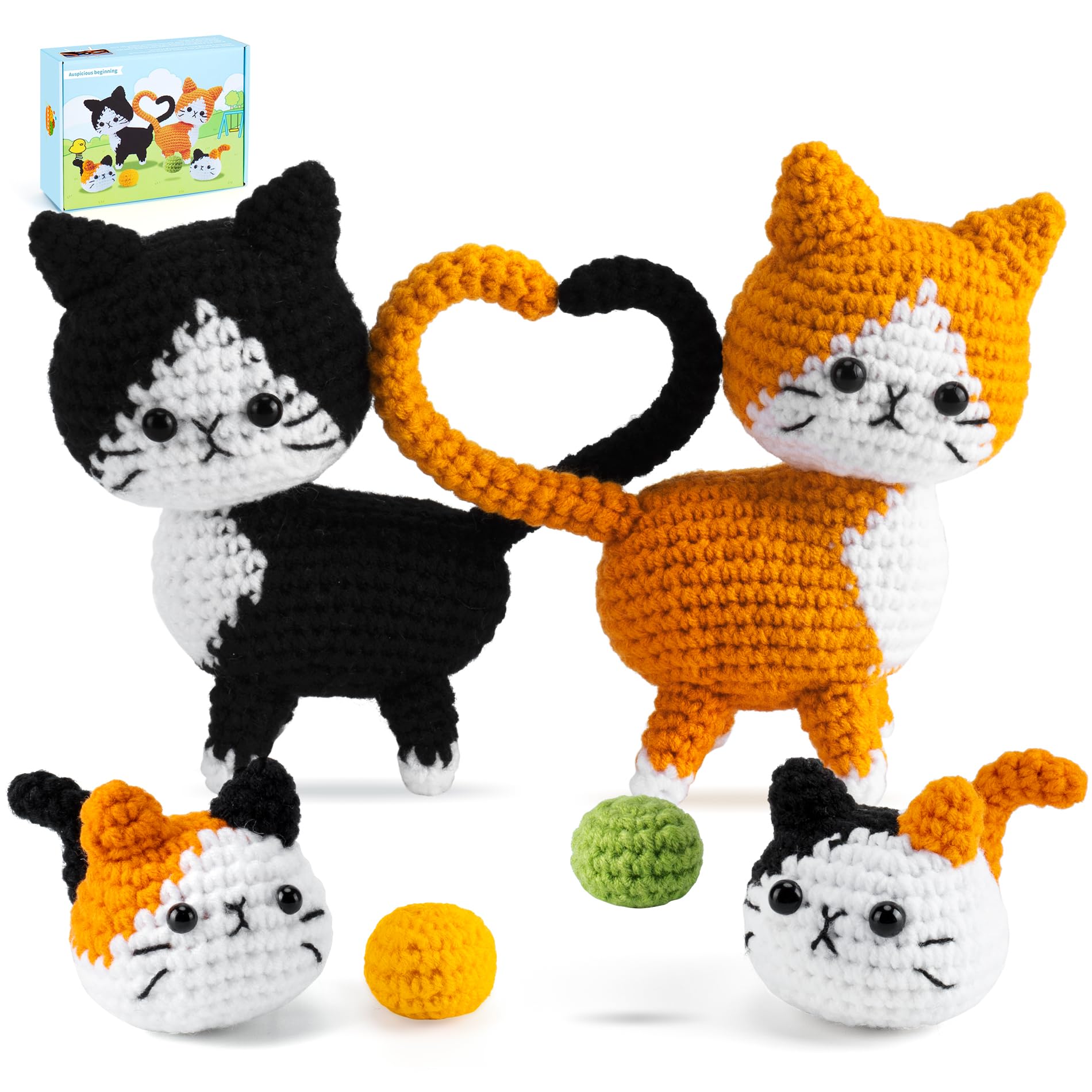 Amazon.com: Valentine's Day Gift Cat Crochet Kit for Beginners