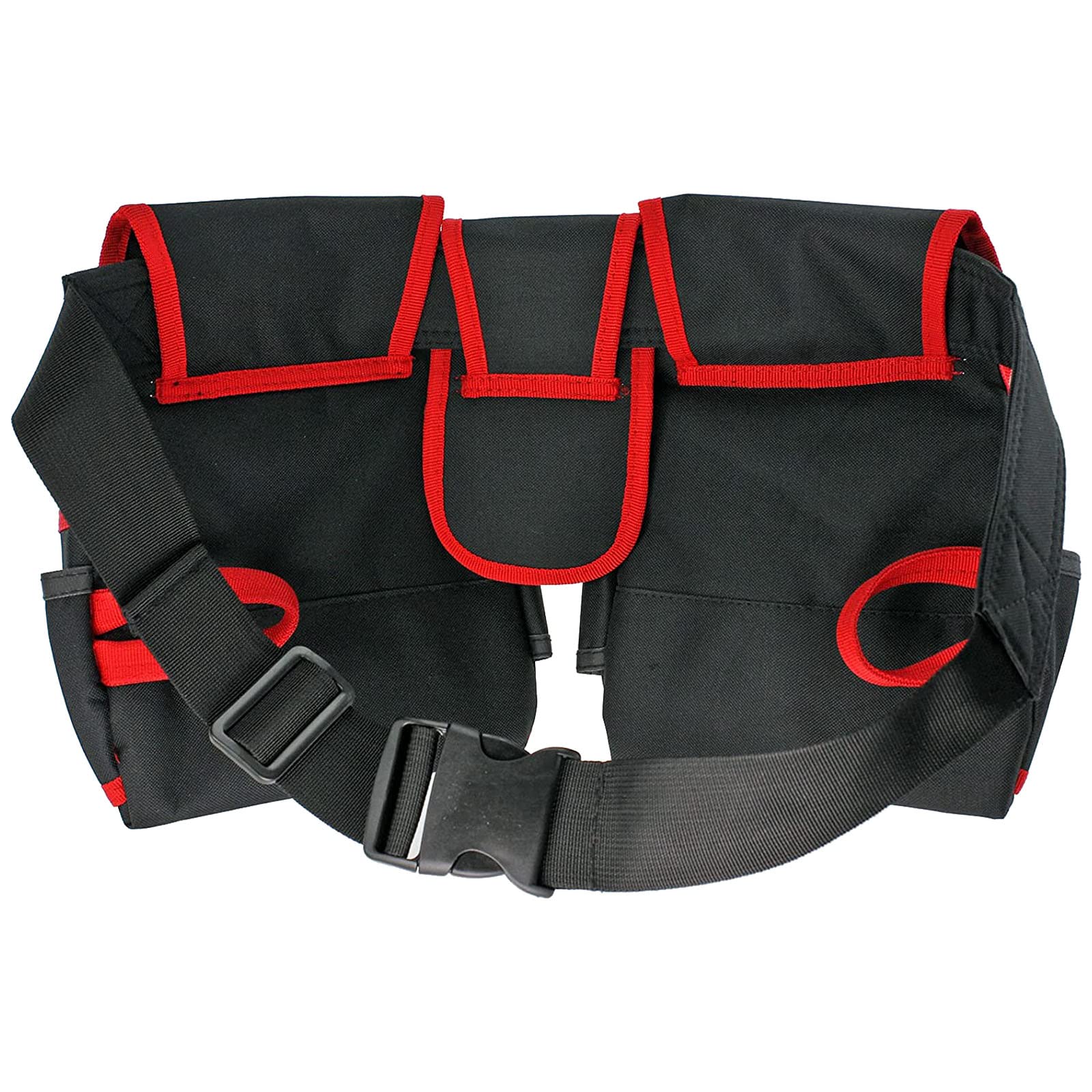 SPARES2GO, cintura doppia resistente con 20 tasche per attrezzi da falegname, carpentiere, muratore, marsupio per chiodi