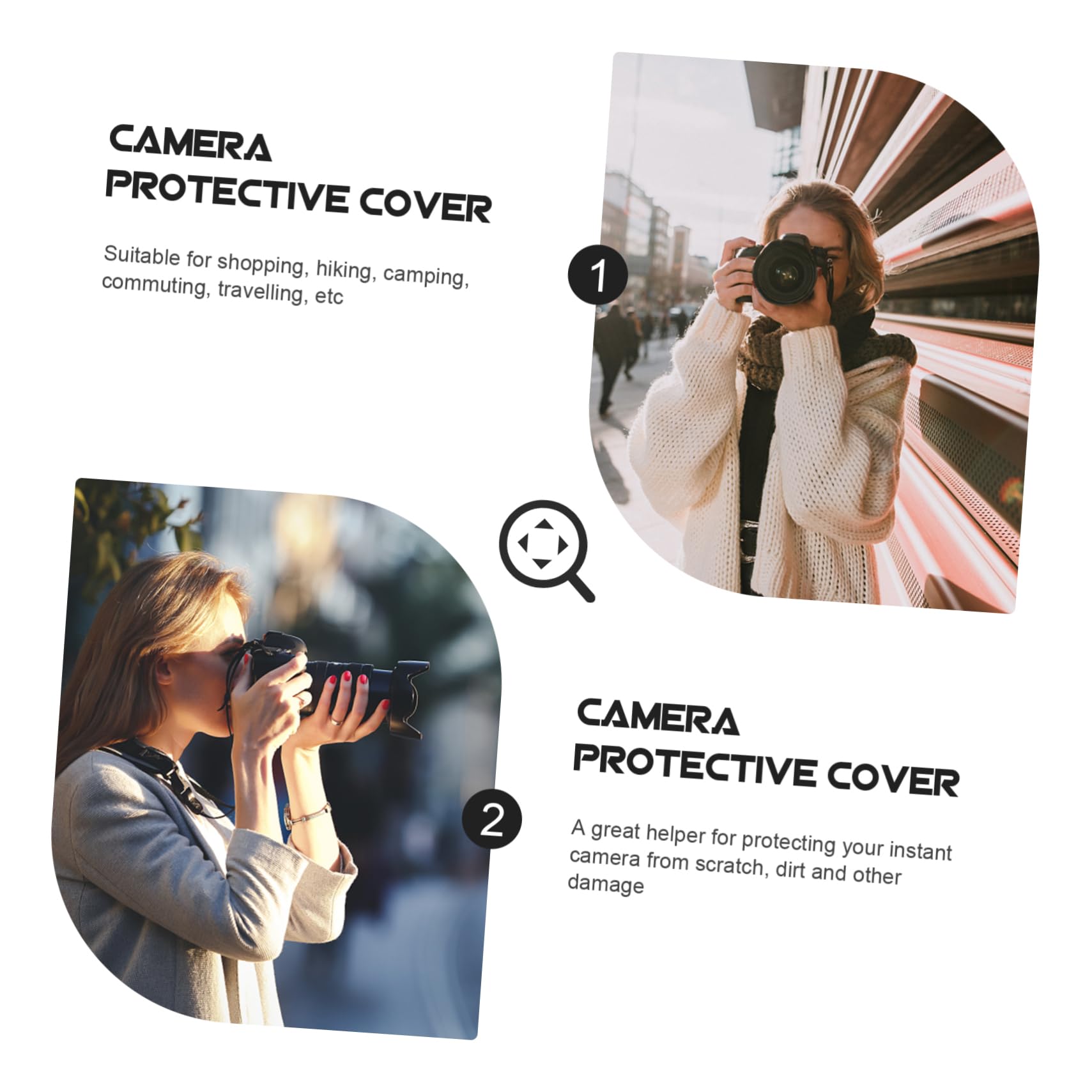 OSALADI 2pezzi Custodia Per Fotocamera Istantanea Mini Protettiva e Resistente Urti Per e Pu Sostenibile Colori
