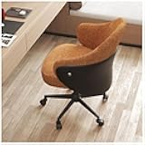 Ergonomic Office Chair with Armrests and Wheels, Wide Seat Desk Chairs for Home Office, Apartment, Vanity(Orange)