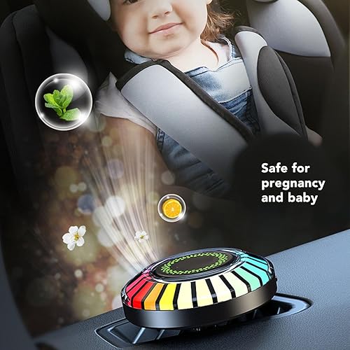 Miniatura 5 de Luz de control de sonido RGB, luz de ritmo musical activada por voz colorida con aromaterapia, aplicación recargable, control remoto, sincronización