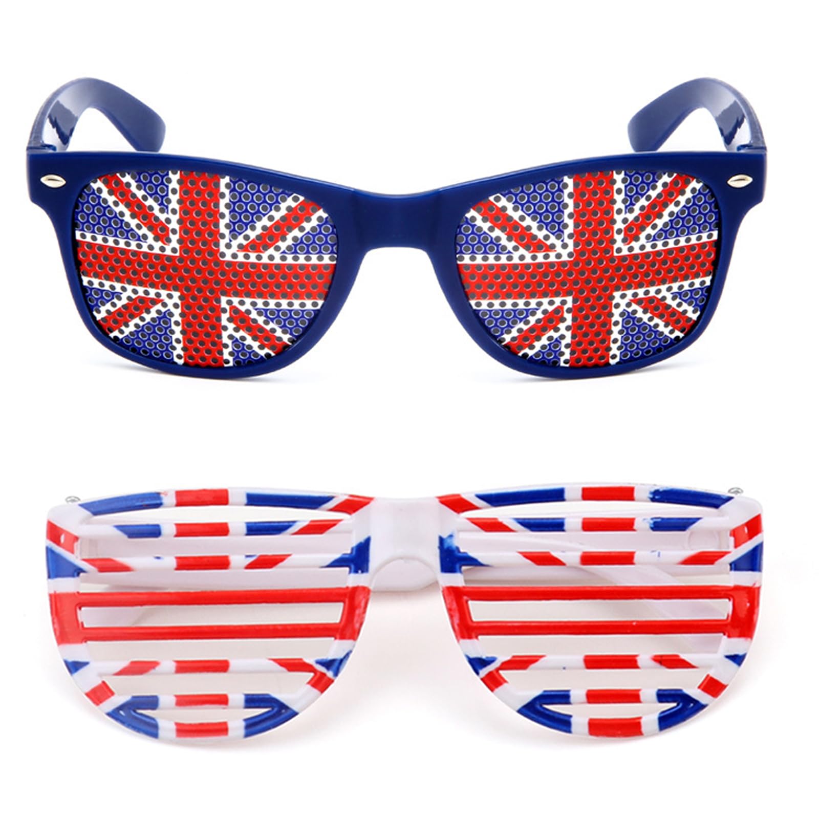 Union Jack Glasses British Flag Eyewear Union Jack Sunglasses Shutter Shades Glasses Party Union Jack Novelty Glasses for Adults Kids Union Jack Accessories British National Day Celebration Gifts