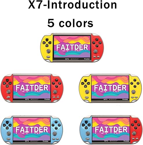 Miniatura 7 de FAITDER-X7-4.3-inch 8GB Handheld Portable Video Game Console Built-in 3000+ Games, Handheld Linux Open Source-able System, Multi-Functional Music