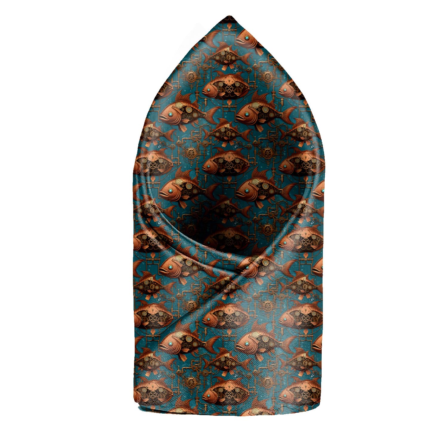 blacksmith Robotic Fish Printed Pocket Square for Men-picture-47