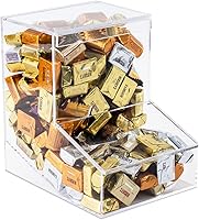 Vista 1 de Candy Dispenser - Bulk Acrylic Storage Holder with Two Lids for Countertop or Wall Mount - Store Chocolate, Treats, Sweets, and Snacks (1)