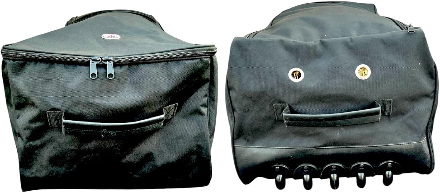 Majestic Ally Horse Rolling Hay Bale Bag, 44 x 20 x 15 inches, Nylon Rolling Storage, Multiple Colors (Black, Large)