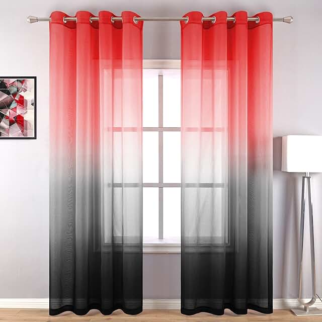 Red And Black Curtains