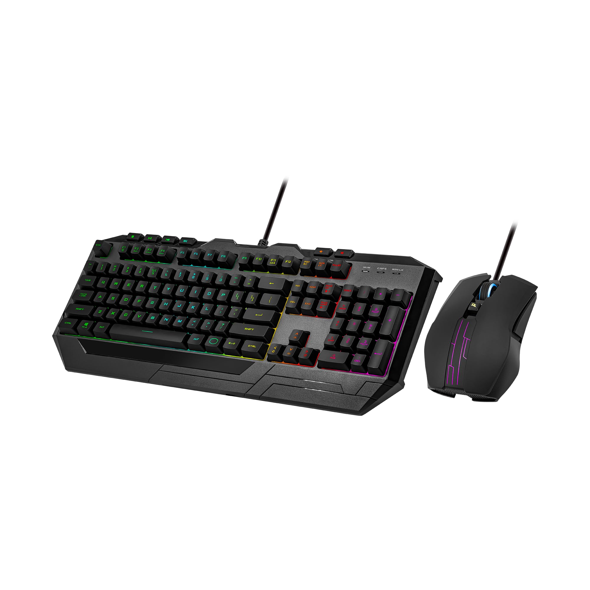 Devastator Tastiera RGB a 3 membrane e mouse RGB da gioco 4800 dpi (7 livelli di impostazione DPI)