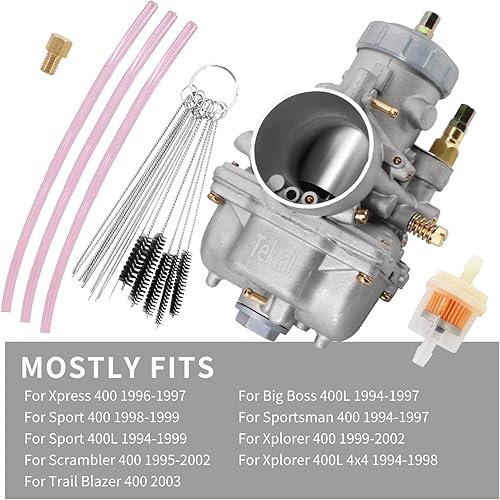 Miniatura 2 de Carburador compatible con Polaris Scrambler 400 Sport 400 400L Sportsman 400 Trail Blazer 400 Xplorer 400 400L Xpress 400, 2 tiempos, reemplazo