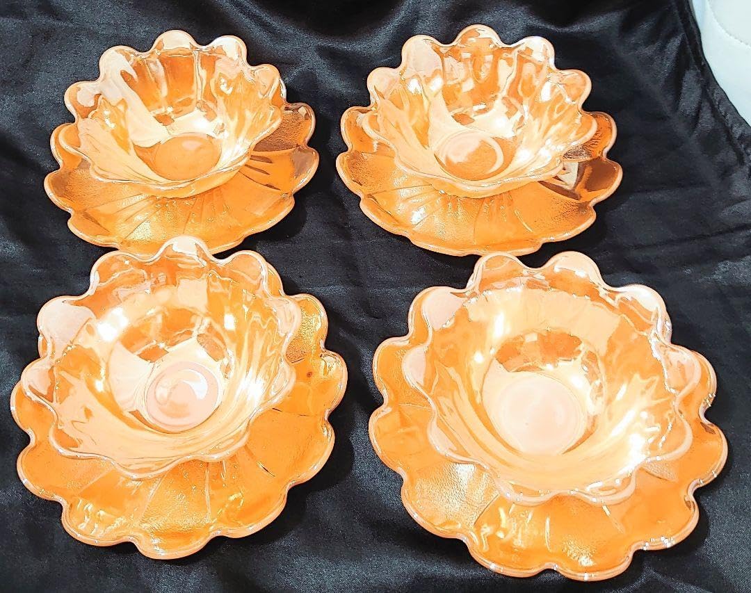 キング ピーチラスター パーティデザートボウル&プレート 4つ ☆3