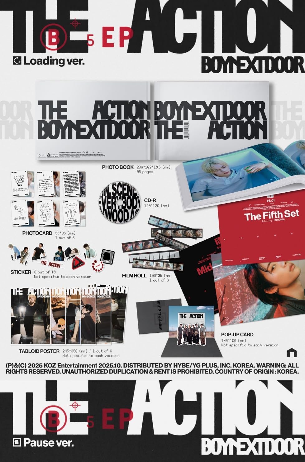 BOYNEXTDOOR - 5th EP Album [The Action] (3 ver. SET)