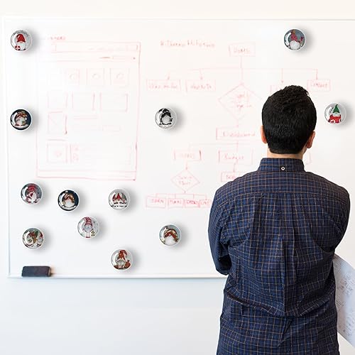 Miniatura 77 de 12 imanes de cristal para nevera, decoración de imanes de nevera de pájaro para manualidades, imanes de nevera fuertes para cocina, escuela