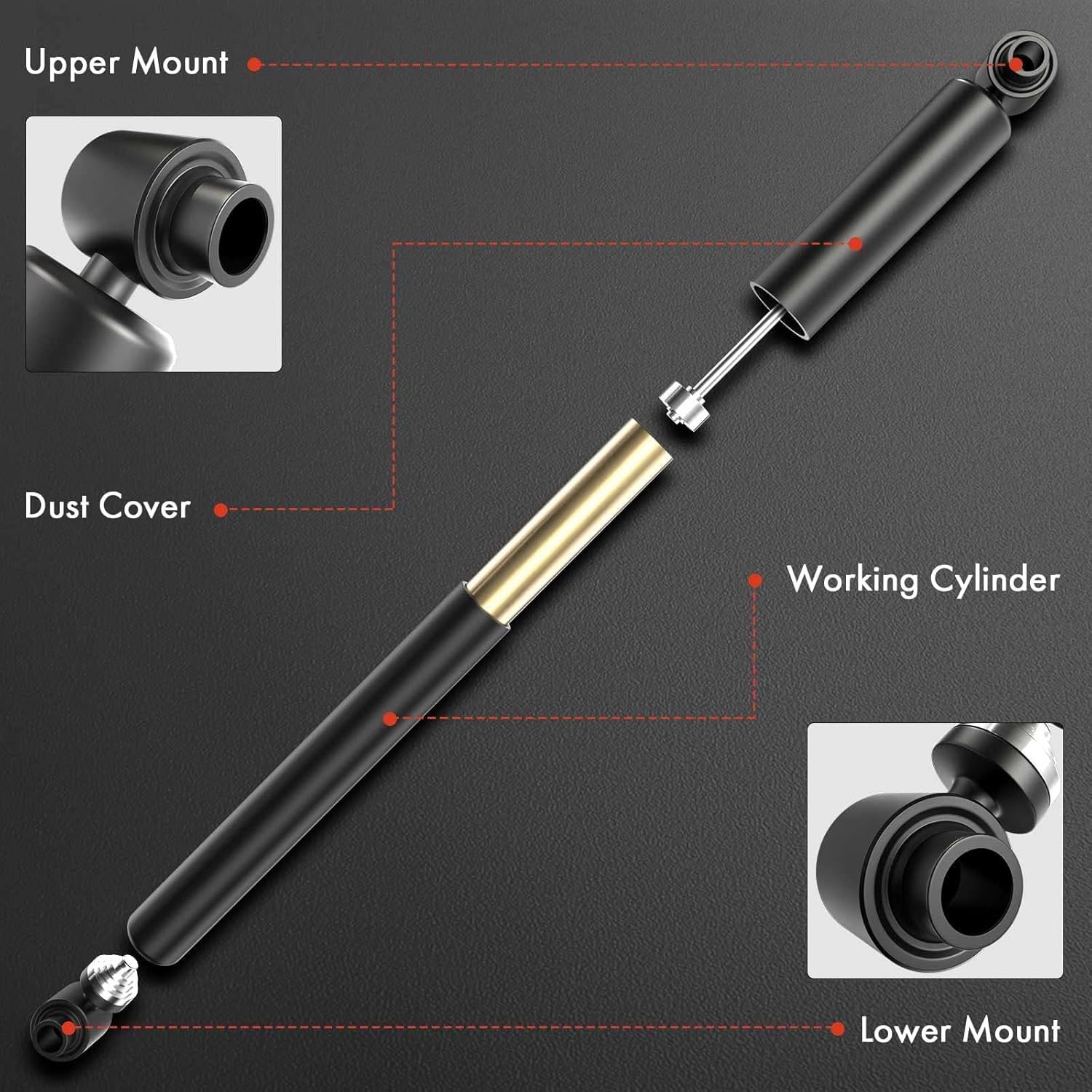 A-Premium 2PCS Front Shock Absorbers Strut Compatible with Chevrolet K5 K10 K20 V10 V20 Blazer Suburban & GMC Jimmy K15 K25 K1500 K2500 [4WD]