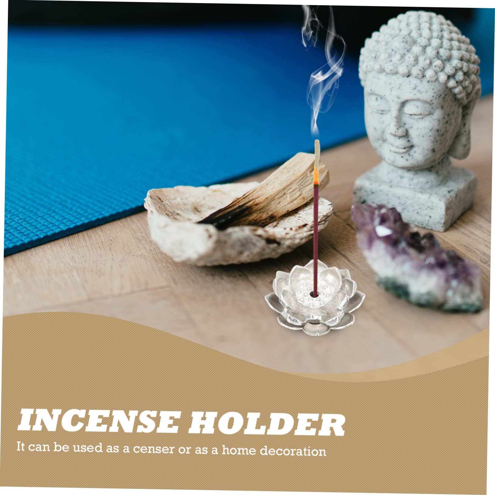 Amosfun 16stücke Lotusförmiger Räucherstäbchenhalter Kupfer Stilvolles Und Zubehör Für Zuhause Meditation Und Yoga Duftbrenner Für Entspannende