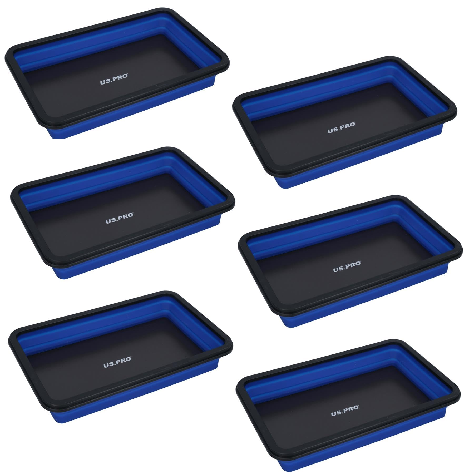 Ab Tools Collapsible Magnetic Magnet Parts Tray Storage Holder Container 178Mm X 278Mm 6 Pack