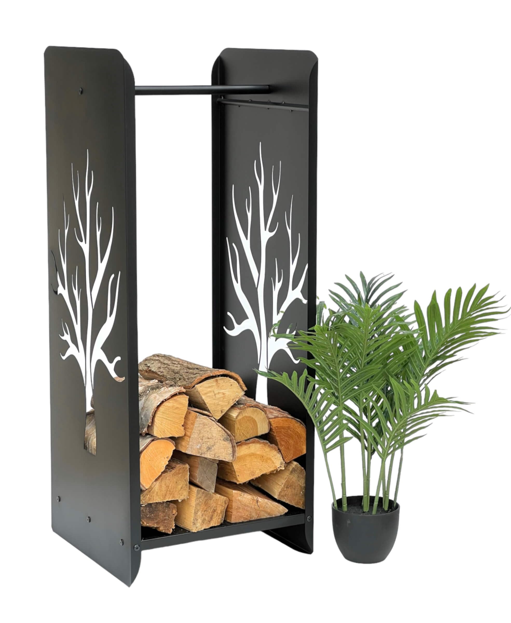 DanDiBo Kaminholzregal 10-1470 Kaminholzständer 100 cm Holzkorb Kaminholzhalter Holzregal