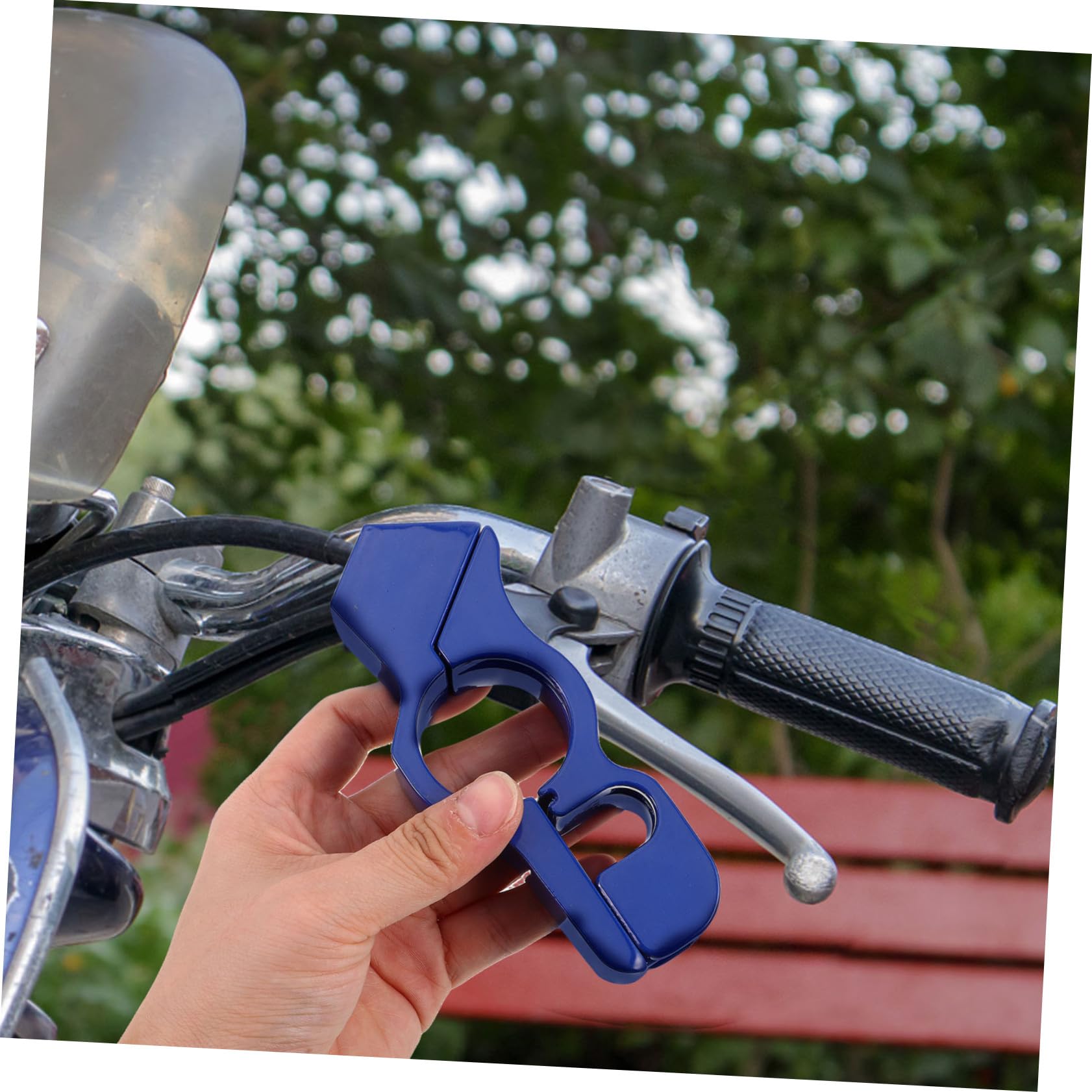Mobestech 2 Cerraduras Antirrobo para Motocicleta Scooter Eléctrico Freno De Moto Palanca De Bloqueo Hebilla De Bloqueo Manija De Motocicleta Manija del Acelerador Cerradura