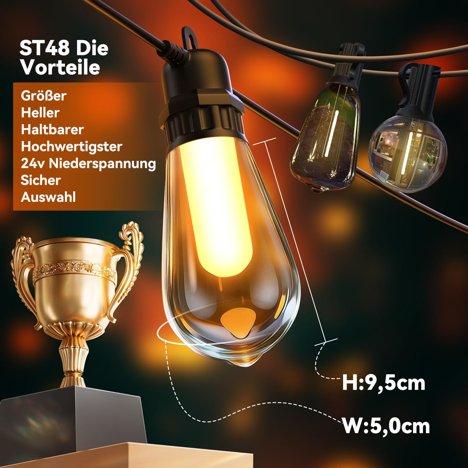 Guirnaldas Luces Exterior Jardin LED