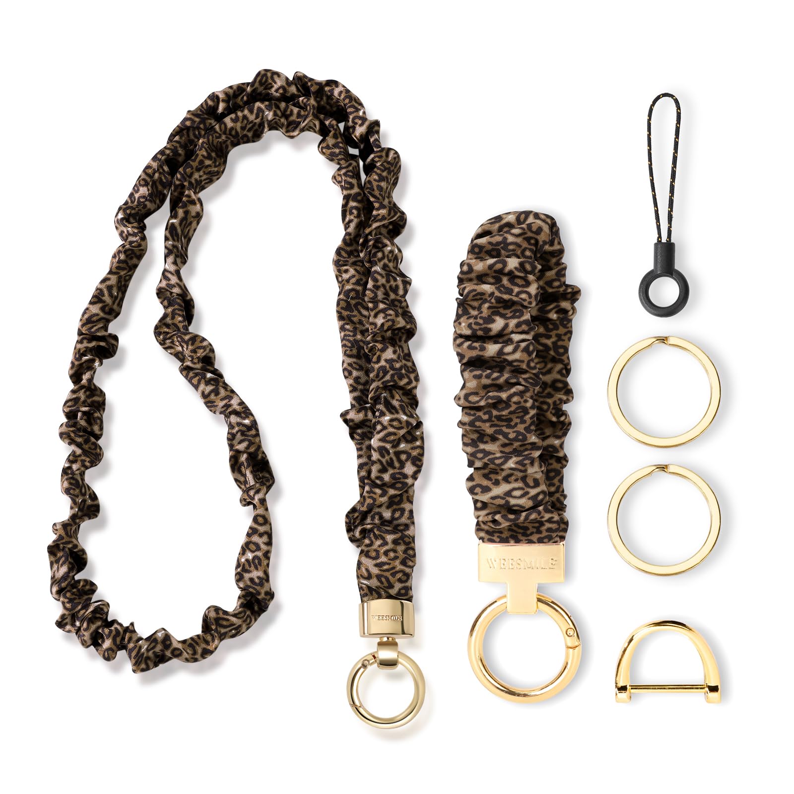 WEESMILE Lanyard and Wristlet Keychain Set for ID Badges